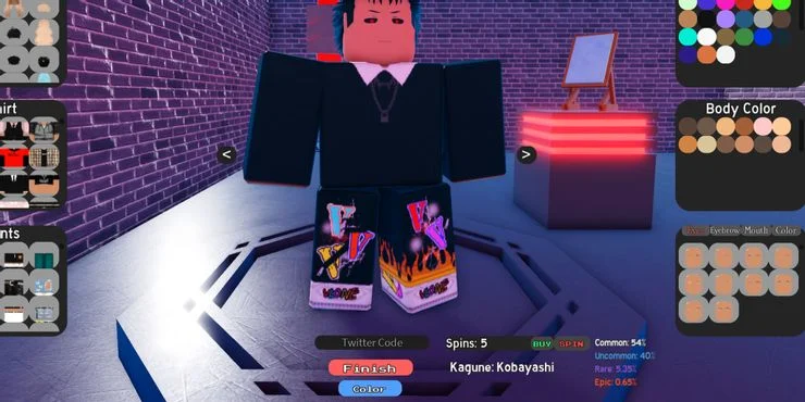 um jogo de tokyo ghoul no roblox desafio todo mundo a cantar a