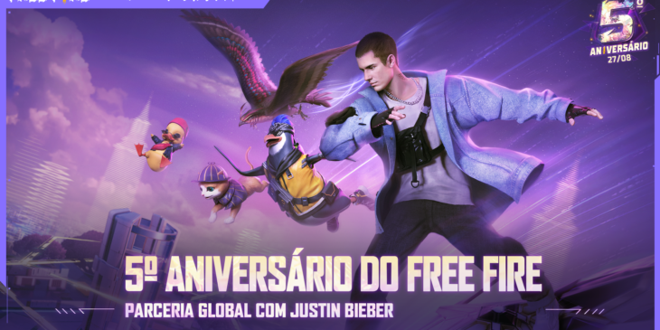 Justin Bieber no Free Fire