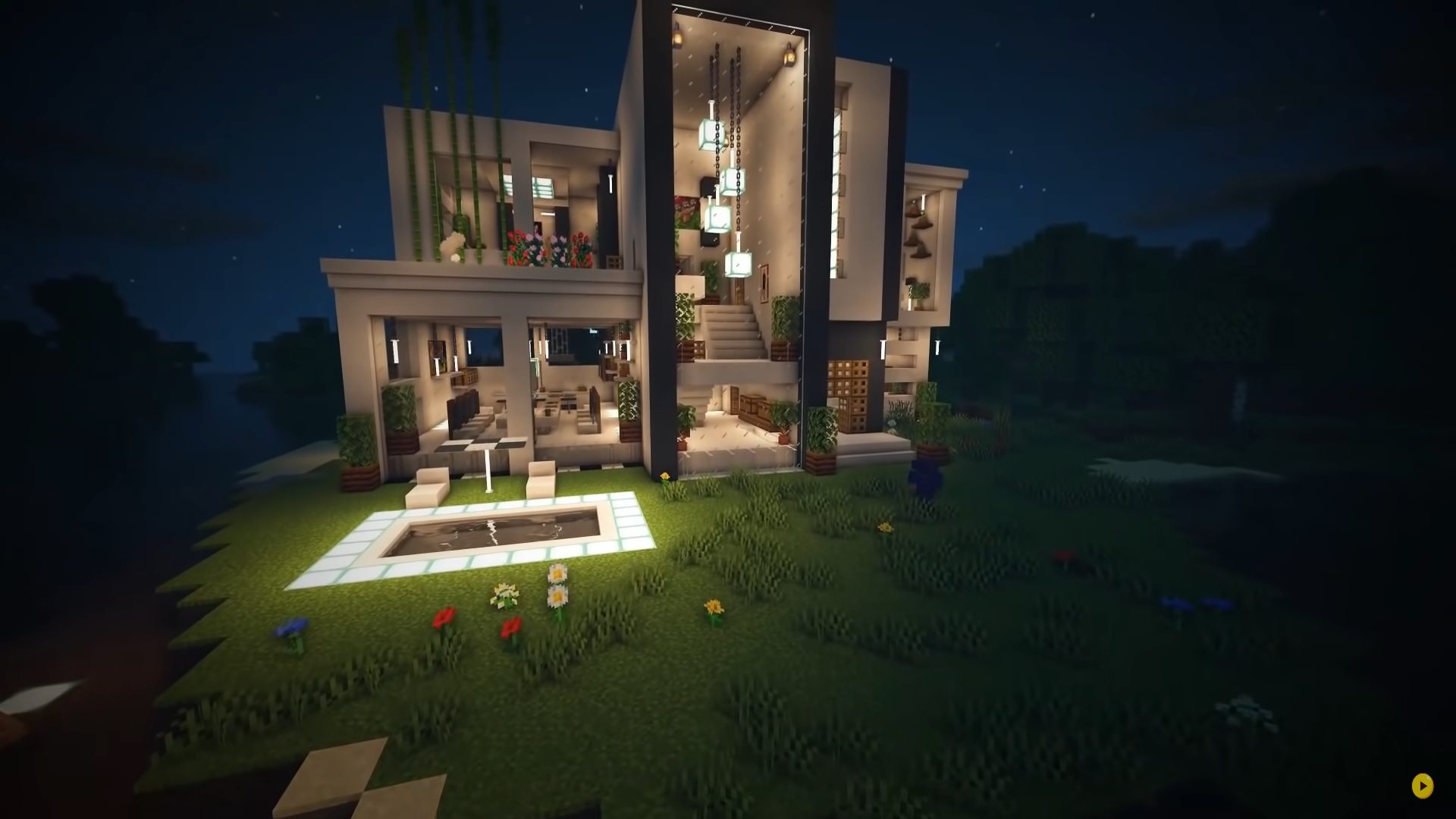 Minecraft Modern Villa en 2023  Casas minecraft fáciles, Casas minecraft,  Arquitectura minecraft