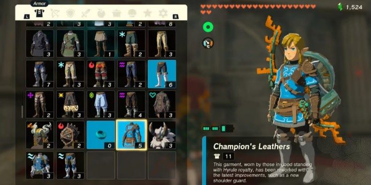 Champion’s Tunic em Zelda Tears of the Kingdom