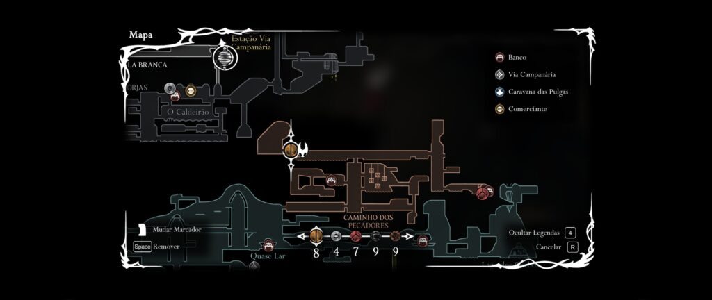 Localização da Bruma em Hollow Knight: Silksong