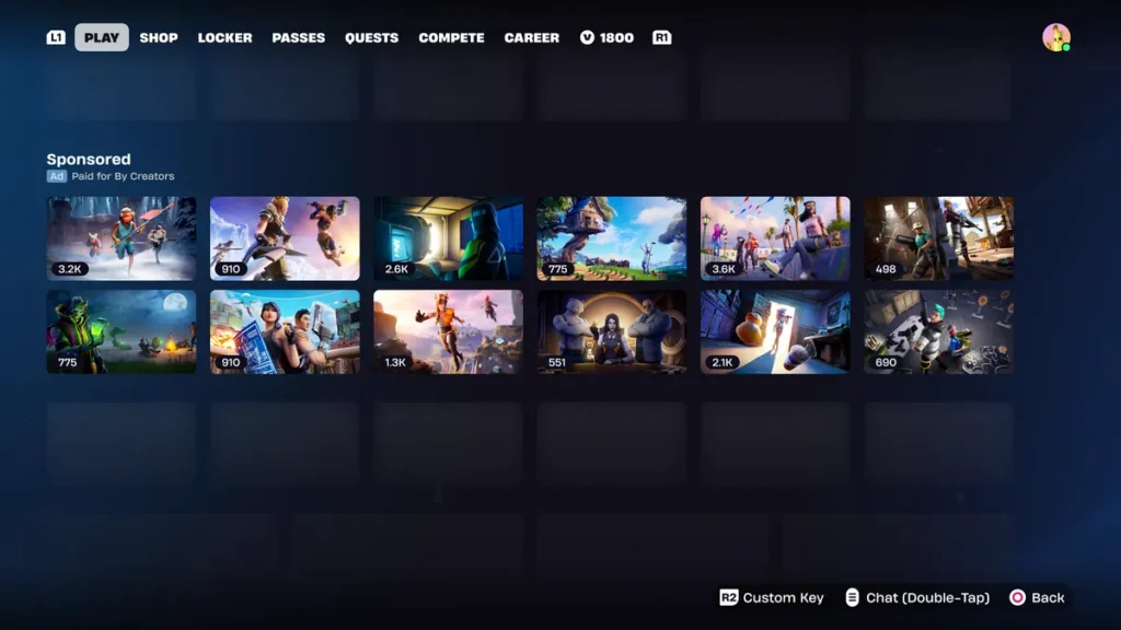 Fortnite venda itens shop