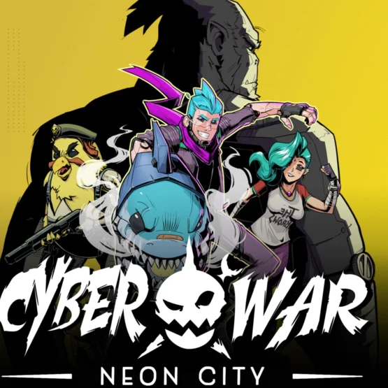 Cyber war neon city