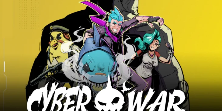Cyber war neon city