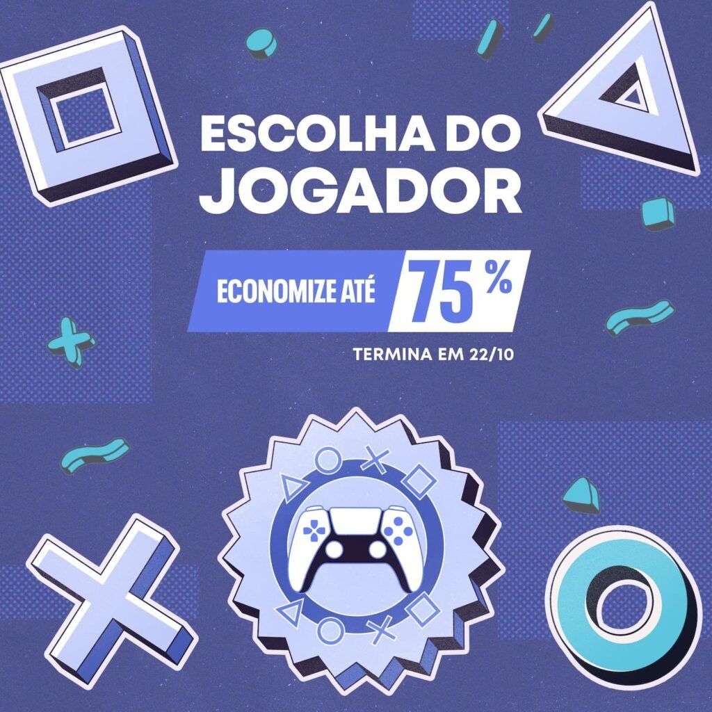 Promoção PS Store Escolha do Jogador com até 90% de desconto.