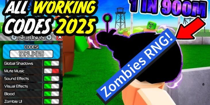 códigos zombie rng roblox